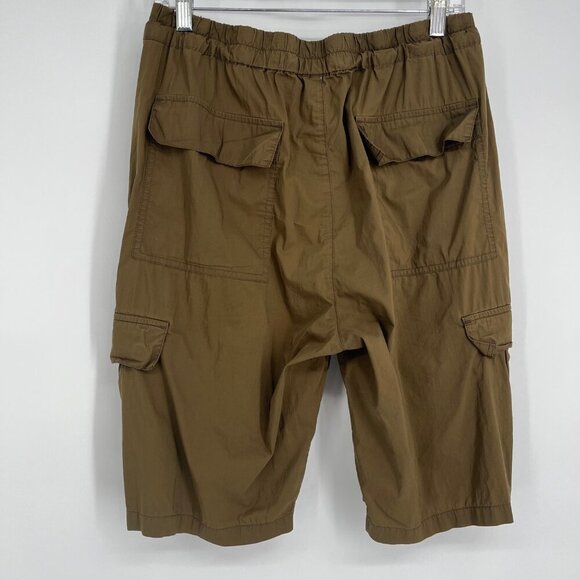 Vince Men's Olive Green Cargo Shorts With Drawstring & Multiple Pockets Size Med - Picture 2 of 7